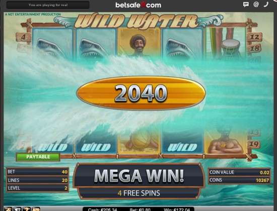 Encore Wild Water avec les Free Spins toujours aussi généreux !